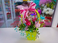 Корзинки из живых цветов.